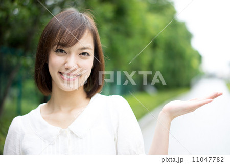 案内する女性 11047782