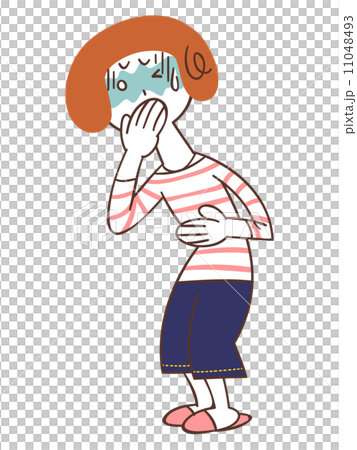 A woman with nausea 11048493