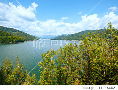 Lake Vidraru summer landscape (Romania). Lake Vidraru summer landscape (Romania). 11048662