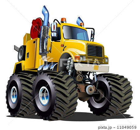 Cartoon Monster Tow Truck 11049059