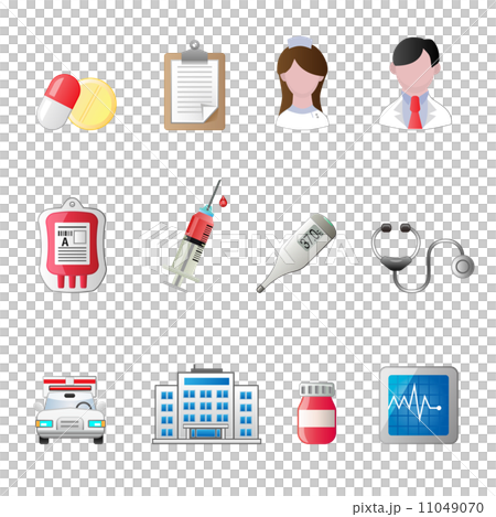 アイコン12セット（病院） 11049070