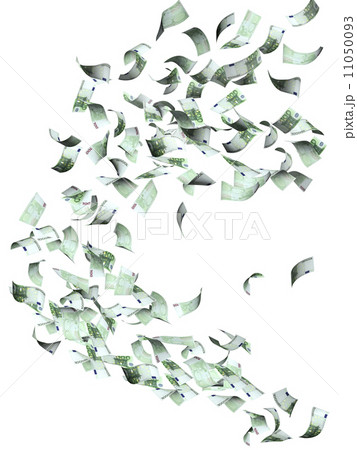 Flying banknotes of euro 11050093