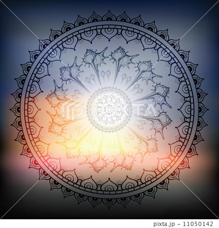 Mandala. Sea background. Mandala. Sea background. 11050142