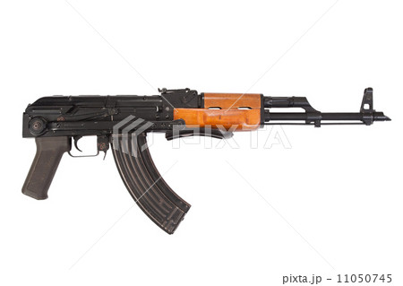 Kalashnikov airborn version assault rifle on white Kalashnikov airborn version assault rifle on white 11050745