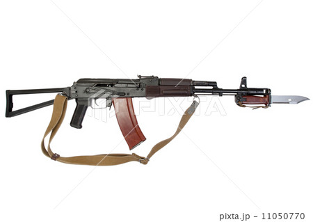 kalashnikov assault rifle aks-74 with bayonet isolated on a white background 11050770