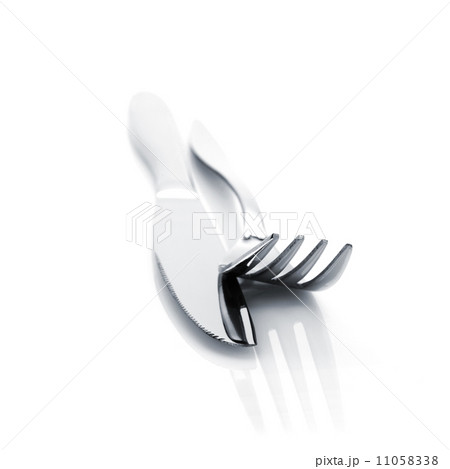 Silverware or flatware set of fork and knife Silverware or flatware set of fork and knife 11058338