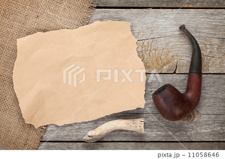 Paper piece for copy space and tobacco pipe 11058646