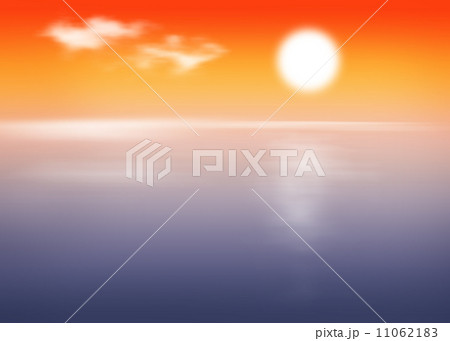 Beach and sea with sunset 11062183