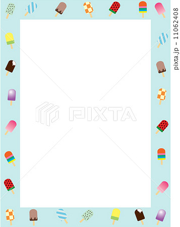 Ice Candy Frame Vertical Stock Illustration