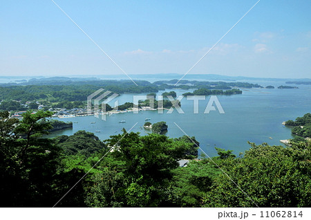 宮城県　松島湾の島々　大高森展望台より 11062814