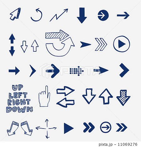 Hand draw doodle sketch arrows - pointers, cursors Hand draw doodle sketch arrows - pointers, cursors 11069276