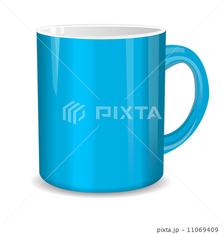 Realistic blue cup. Vector illustration 11069409