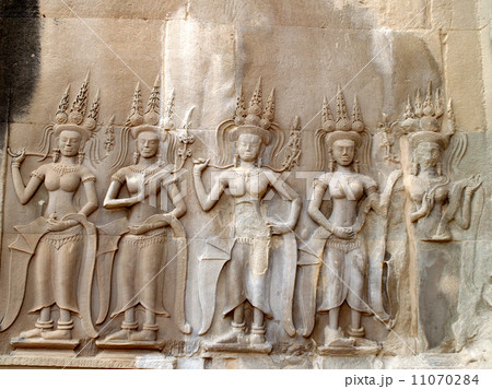 Khmer architecture Bayon temple , Angkor Wat, , Siem Reap, Cambo 11070284