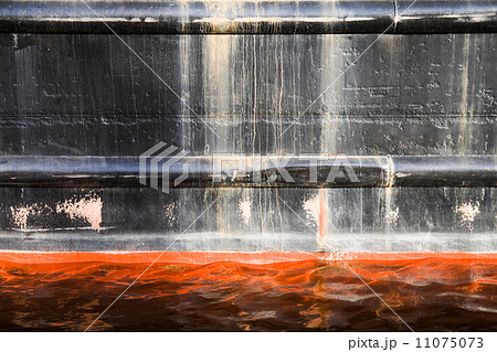Cargo ship black hull texture with red waterline 11075073