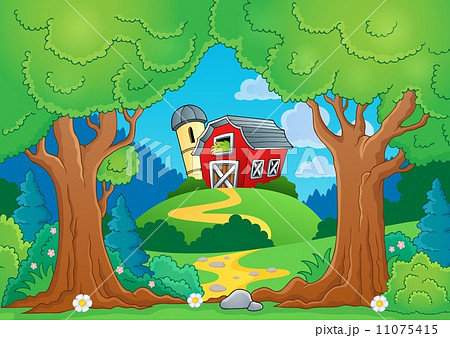 Tree theme with farm 1 Tree theme with farm 1 11075415