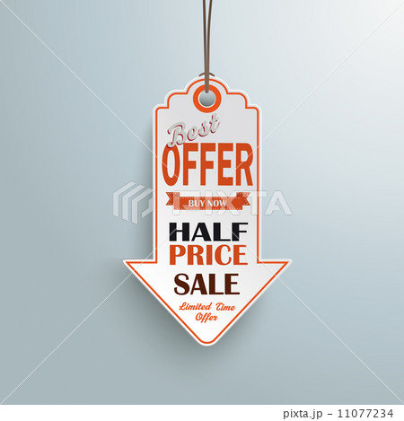 White Price Sticker Arrow Half Price PiAd White Price Sticker Arrow Half Price PiAd 11077234