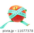 Measure tape on red apple 11077378