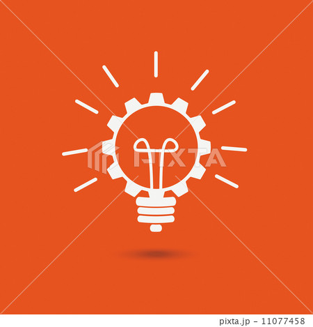 Orange Background Bulb Idea Gear Orange Background Bulb Idea Gear 11077458