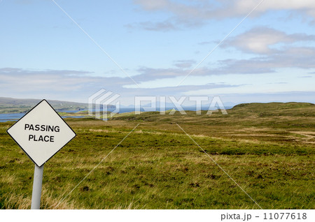 Passing Place Sign, Isle of Skye, Scotland 11077618