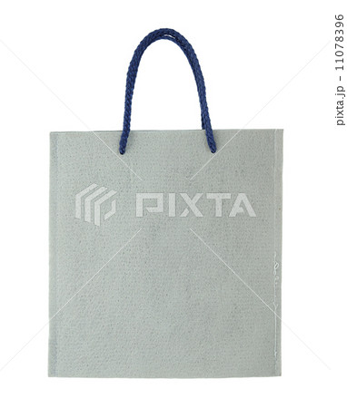 gray canvas bag isolated on white background with clipping path 11078396
