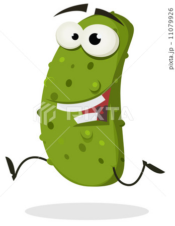 Happy Gherkin Running 11079926
