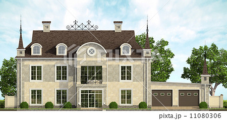 Fasad of the modern house 11080306