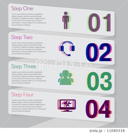 Design number banners template graphic or website layout 11080338