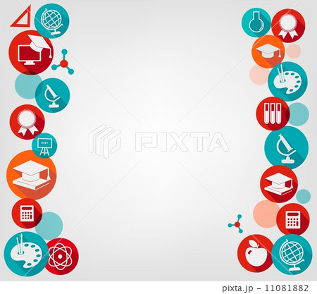 Education background with colorful icons. Vector Education background with colorful icons. Vector 11081882