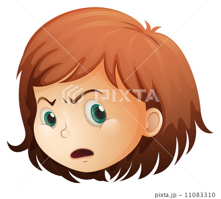 A head of an angry child A head of an angry child 11083310