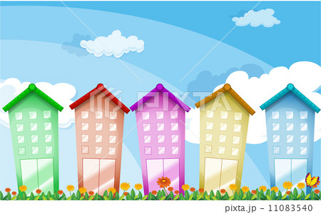 Colorful tall buildings 11083540