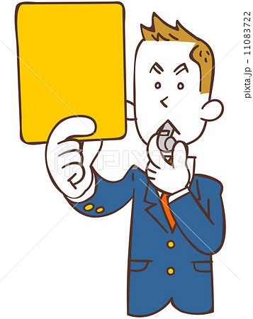 イエローカードを出す男子学生  11083722