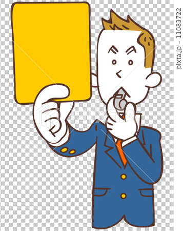 イエローカードを出す男子学生  11083722