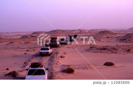 モロッコとの国境を越えヌアディブを目指すコンボイ モロッコとの国境を越えヌアディブを目指すコンボイ 11085600
