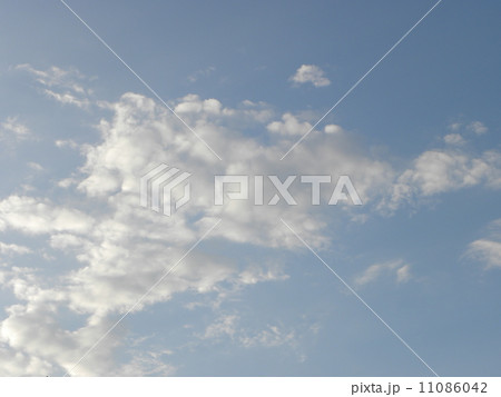 チョイ夕焼け　青空と広がる雲 11086042