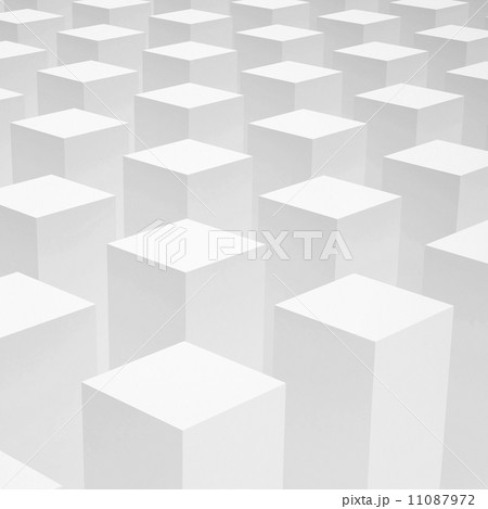 Abstract 3d background with array of identical white boxes Abstract 3d background with array of identical white boxes 11087972