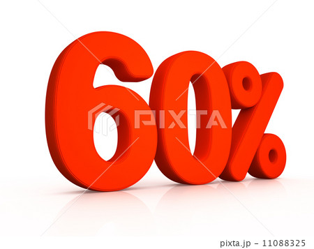 sixty percent simbol on white background 11088325