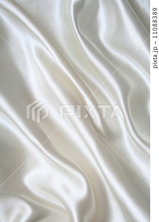 Smooth elegant white silk as background 11088389