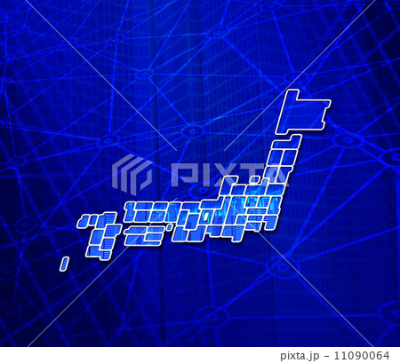 インターネット空間の日本地図・白地図 11090064