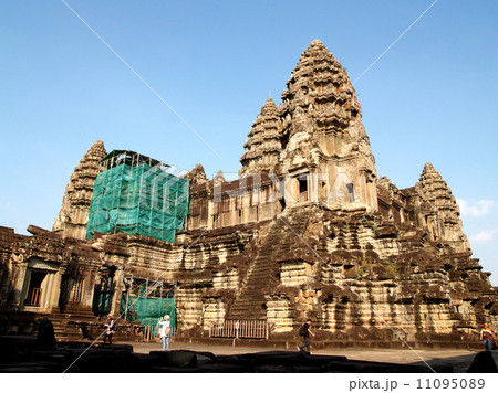 Khmer architecture Bayon temple , Angkor Wat, , Siem Reap, Cambo 11095089
