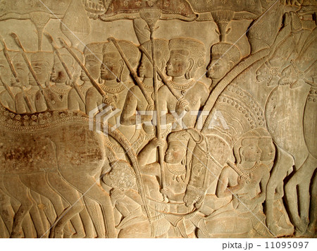 Khmer architecture Bayon temple , Angkor Wat, , Siem Reap, Cambo 11095097