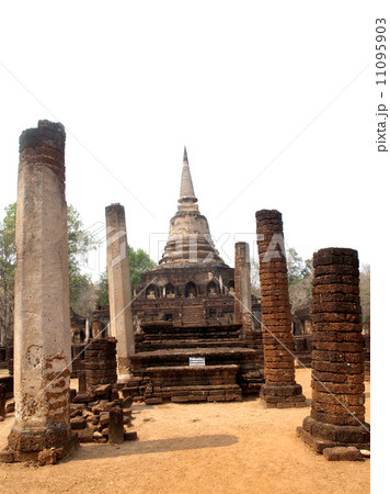 Temple Buddha Statue in Sukhothai Historical Park,Thailand 11095903