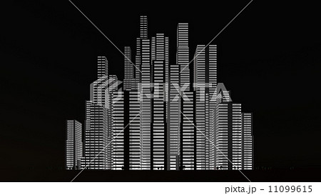 真夜中のビル街の夜景 真夜中のビル街の夜景 11099615