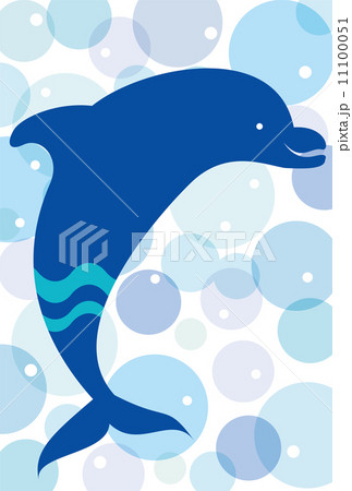 水の中のイルカのポストカード 11100051