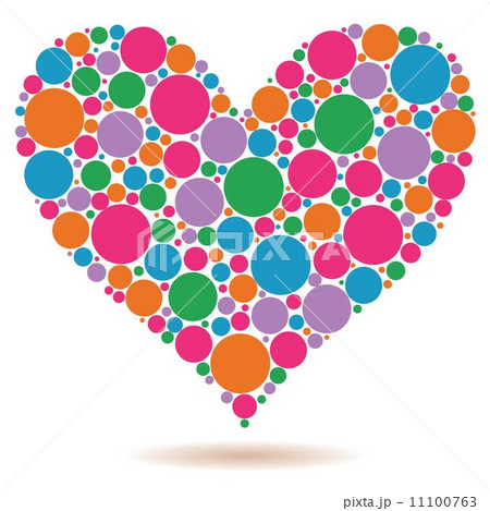 colorful spot heart 11100763