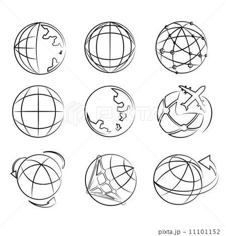 sketch globe icon 11101152