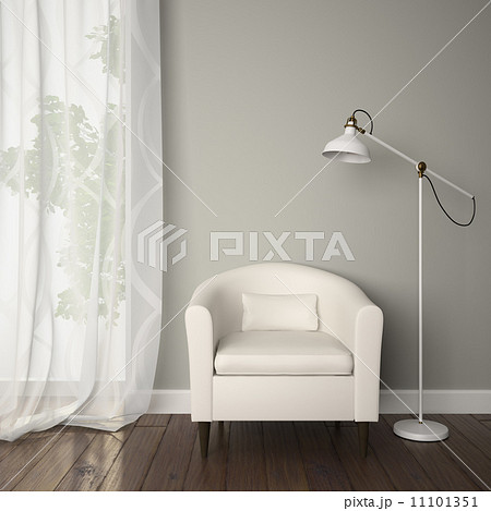 Part of interior with white armchair Part of interior with white armchair 11101351