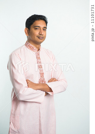 traditional indian male portrait with plain background and copy traditional indian male portrait with plain background and copy 11101731