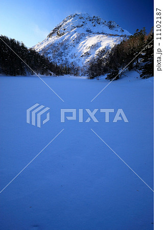 新雪の弥陀ガ池から日光白根山を望む 11102187