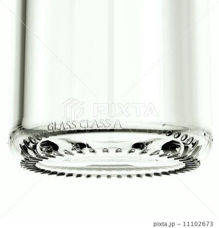 Close-up of empty bottle bottom isolated 11102673