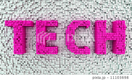 TECH on a background of cubes 11103698